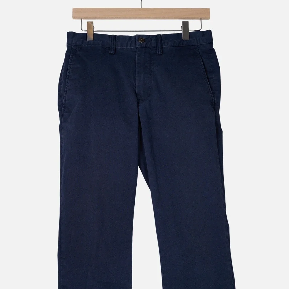 Polo Ralph Lauren Mens Navy Blue Stretch Slim Fit Chino Pants 28x32 Cotton Blend